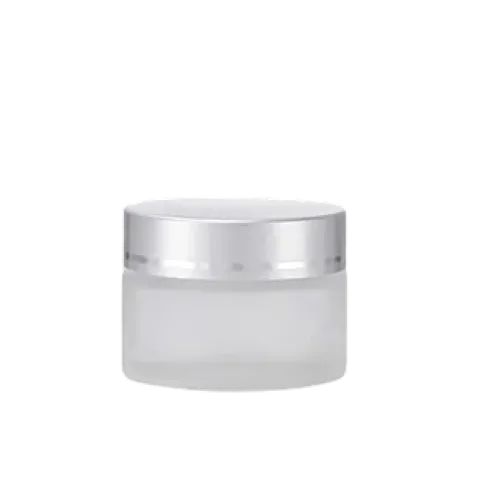 Parfume Glass Bottle Pot Jar Frosted Tutup Silver 50gr 1 image1