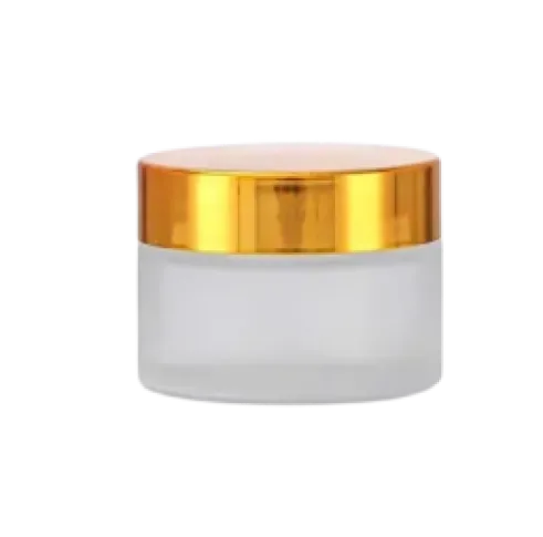 Parfume Glass Bottle Pot Jar Frosted Tutup Silver 40gr 1 image2